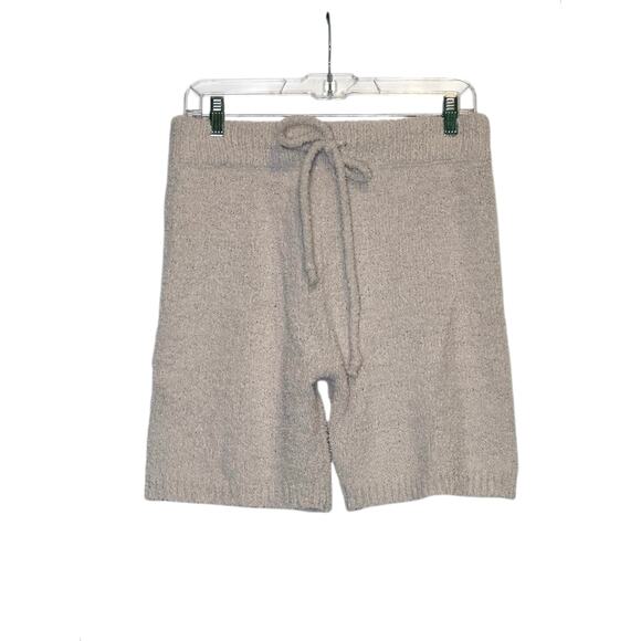 NIA Dove Gray Teddy Sweater High Waist Mid-Length Shorts Large - Picture 6 of 8